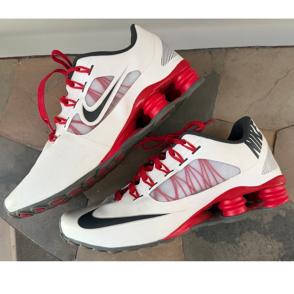 Nike Shox Superfly R4 Sneakers White University Red Mens Running Shoes Size 10